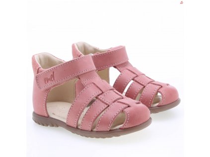 Dětské kožené sandálky EMEL E1078-37 Růžová (Barva Růžová, Velikost 25)