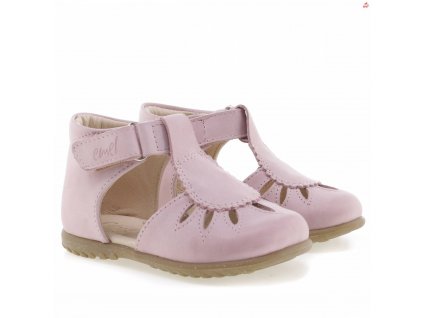 Dětské kožené sandálky EMEL E2436-17 Růžová (Velikost 25)