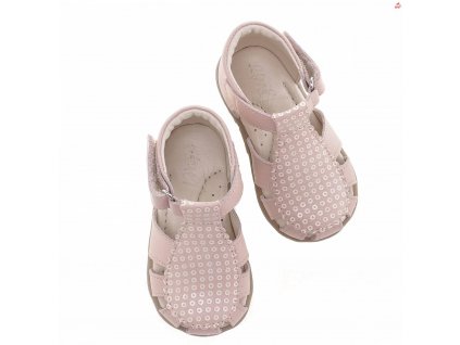 Dětské kožené sandálky EMEL E1214A-11 Růžová (Barva Růžová, Velikost 24)