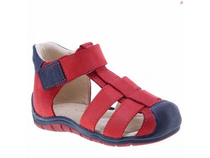 Dětské kožené sandálky EMEL E2187A-2 Červená (Barva Červená, Velikost 25)
