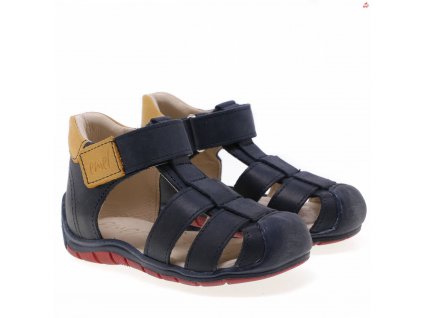 Dětské kožené sandálky EMEL E2187A-4 Černá (Barva Černá, Velikost 25)