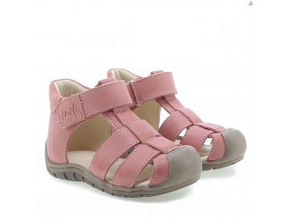 Dětské kožené sandálky EMEL E2187A-8 Růžová (Barva Růžová, Velikost 25)