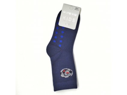 Dětské obrázkové ponožky Aura.Via Tmavě modré (85% bavlna) (Velikost 32 - 35)
