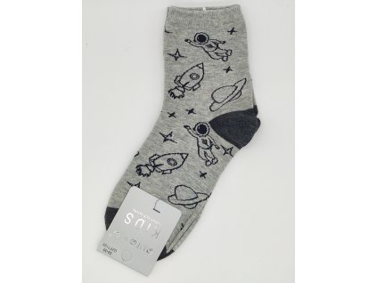 Dětské obrázkové ponožky Aura.Via Vesmír (85% bavlna) astronaut (Velikost 32 - 35)