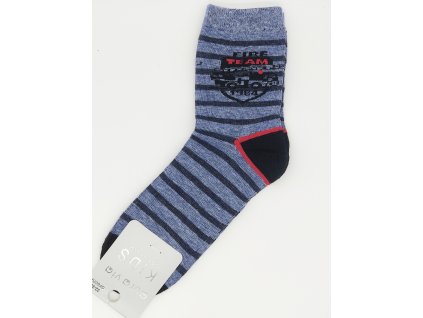 Dětské obrázkové ponožky Aura.Via Fotbal (85% bavlna) proužek (Velikost 32 - 35)