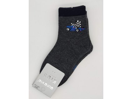 Dětské obrázkové ponožky Aura.Via Stroje (85% bavlna) Formule 1 (Velikost 32 - 35)