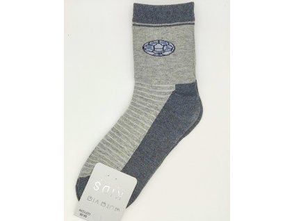 Dětské obrázkové ponožky Aura.Via Basketbal (85% bavlna) šedá (Velikost 32 - 35)