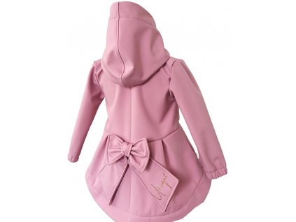 Softshellový kabátek -  dlouhý UNIQUE girl pudrová růžová