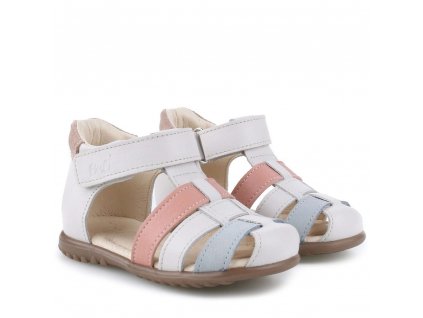 Dětské kožené sandálky EMEL E1078-44 Bílá (Barva Bílá, Velikost 25)