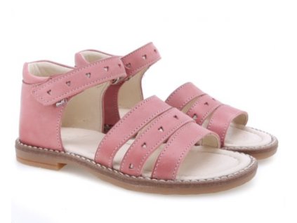 Dětské kožené sandálky E2715-3 Růžová (Barva Růžová, Velikost 31)