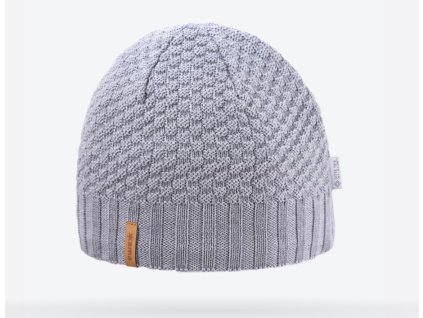 KAMA Pletená Merino čepice AW63 109 Šedá