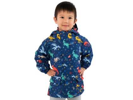 Nepromokavá bunda Jan & Jul - Cozy - Space Dinos