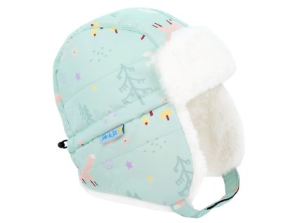 Dětská zimní zateplená čepice Jan & Jul - Minty Forest