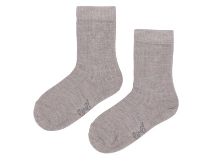Dětské ponožky s 80% merino vlnou Emel - Hnědá - ESK 100-52
