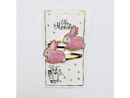 gold rabbit haarspangen 6er pack