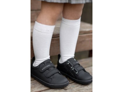 Hopfrög Kids Smart Walker Junior Matt Black celoroční nízké barefoot boty (Velikost 32)