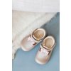 Dětské kožené balerínky EMEL E2385C-1 pro princeznu (poslední kus 22) (Barva Bežová, Velikost 25)