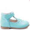 Dětské kožené balerínky EMEL E2385B-1 tyrkysová (Velikost 25)