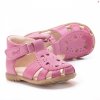 Dětské kožené sandálky EMEL E1214A-1 Růžová (Barva Růžová, Velikost 25)