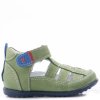 Dětské kožené sandálky EMEL E1079-12 Zelená (Velikost 25)