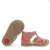 Dětské kožené sandálky EMEL E2183A-4 Broskvová srdíčko (Barva Broskvová, Velikost 25)