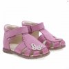 Dětské kožené sandálky EMEL E2183-23 Růžová s motýlkem (Barva Růžová, Velikost 25)