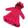 Softshellový kabátek - dlouhý UNIQUE girl fuchsia s volánem