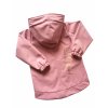 vyrp11 52349softshellova bunda unique pudrovo ruzova so zlatym napisom