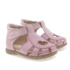 Dětské kožené sandálky EMEL E2183A-3 Růžová srdíčko (Barva Růžová, Velikost 25)