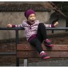 Dětská pletená Merino čepice Kama B100 144 -  Magenta - Purpurová
