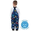 Nepromokavé kalhoty s laclem do deště a sněhu Jan & Jul Cozy-Dry Bib Pants - Space Dinos