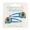 29174 wild wonders elephant set 2 hair clips