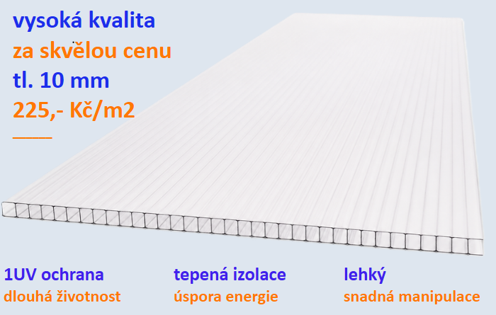 DUTINKOVÝ POLYKARBONÁT 1UV