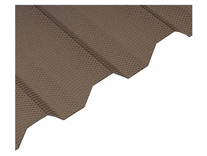 Trapézová polykarbonátová deska 76/18 kouř struktura mikroprizma 0,9 mm