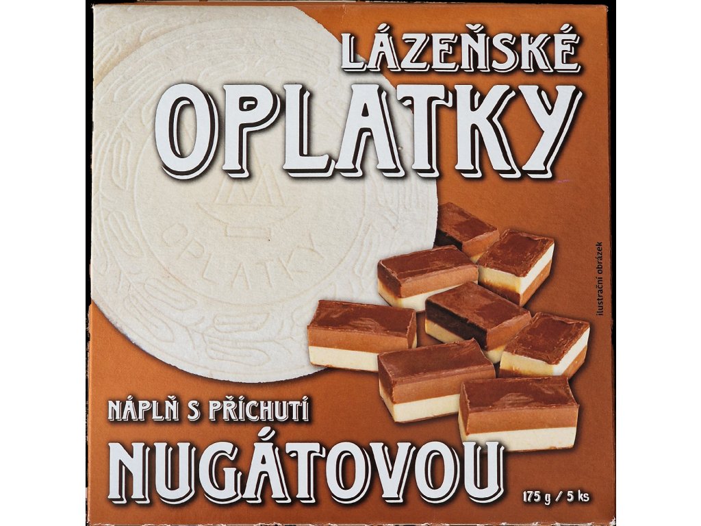 Lázeňské oplatky s nugátovou příchutí 175g