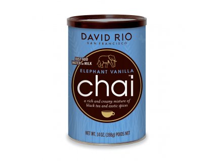 david rio elephant vanilla chai doza 398 g modry sloni hrnecek