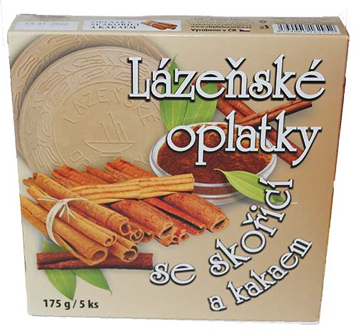 Lázeňské oplatky se skořicí a kakaem 175g