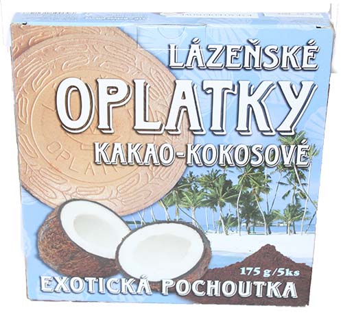 Lázeňské oplatky kakao a kokos 175g