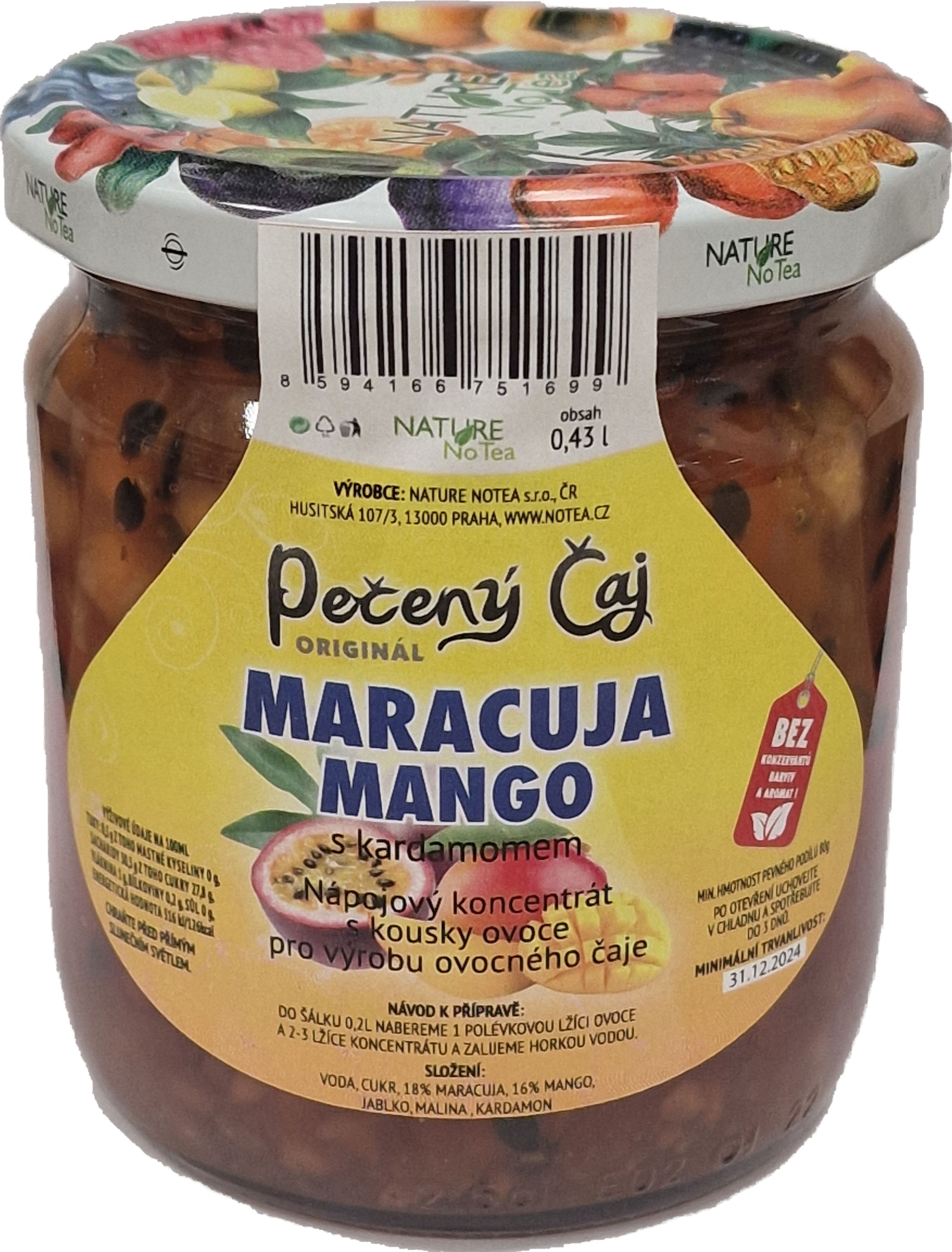 Pečený čaj Notea - Maracuja a Mango s kardamomem 430ml