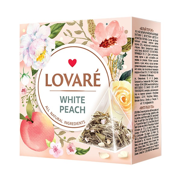 Čaj Lovaré White Peach (15 pyramid)