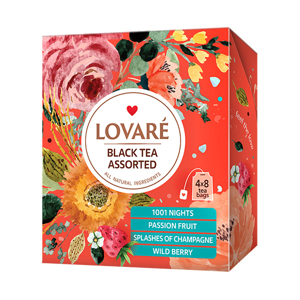 Kolekce čajů Lovaré Black Tea Assorted (32 sáčků)