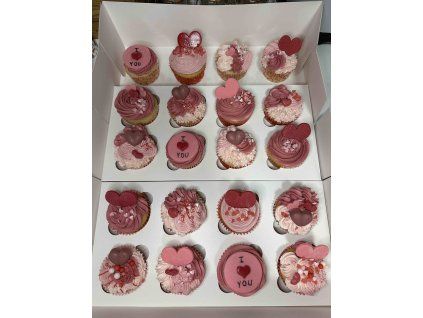 Valentýnské cupcaky