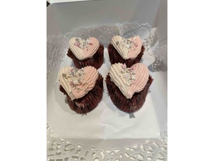 Valentýnské cupcaky