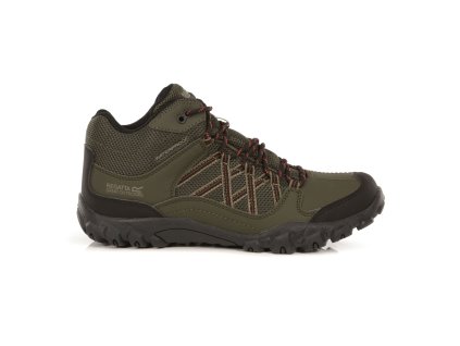 Pánské turistické boty Edgepoint Mid WP RMF622 khaki | RGT01772_R56