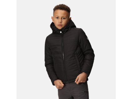 Dětská zateplená bunda Kyrell Reversible RKN142 černá/tm. šedá (Velikost 116)
