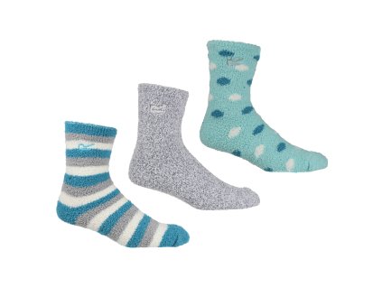 Dámské zimní ponožky 3pack Cosy Socks RWH050 tyrkys-ocean (Velikost 3-5)