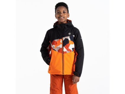 Dětská zimní lyžařská bunda Humour II Jacket DKP401 oranžová/černá (Velikost 104)