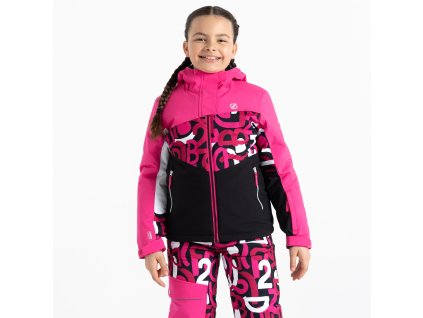 Dětská zimní lyžařská bunda Humour II Jacket DKP401 růžová/černá (Velikost 104)