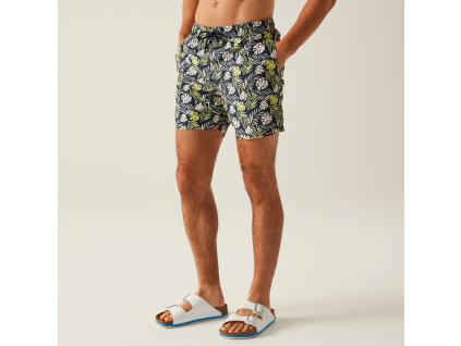 Pánské plavky Loras RMM014 navy leaf | RGT02141_8HQ