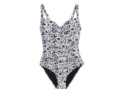 Dámské jednodílné plavky Sakari RWM012 navy white large floral | RGT02143_4H2